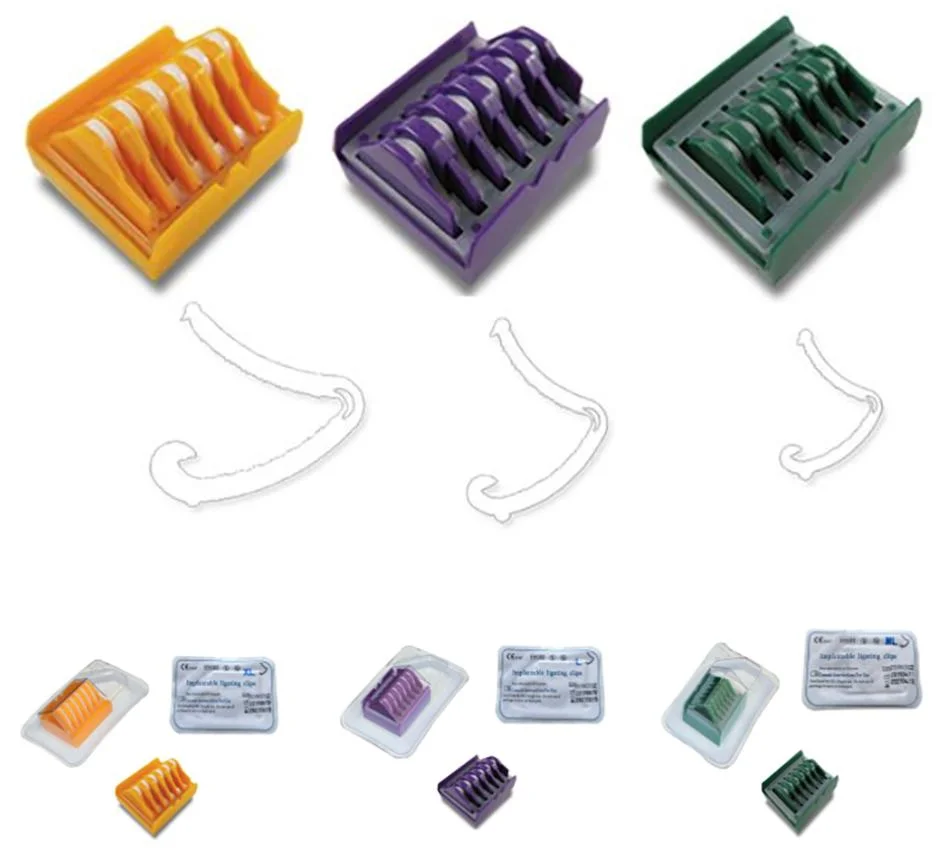 Low Price Non-Absorbable Polymer Disposable Ligation Clips Hem-O-Lock Clips with CE/ISO