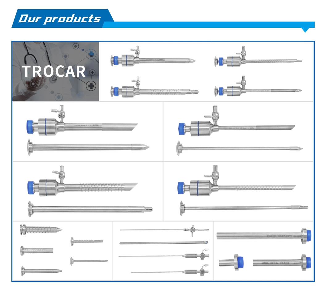 Popular Laparoscopic Endoscope Scissors Trocars Reusable Surgical Magnetic Trocar 5mm or 12.5mm Laparoscopy Instruments Surgical Instruments
