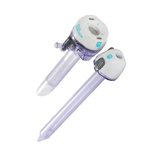 Disposable Medical Stainless Steel Trocar 12mm 15mm Long Bladeless
