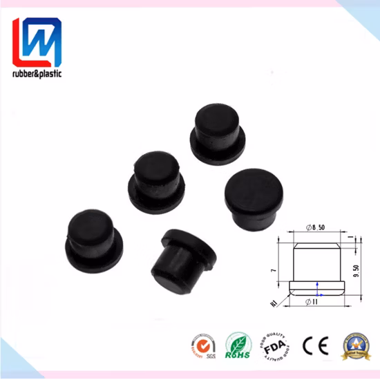 Customized Silicone Rubber Cap Plug Stopper for Industrial Component Machinery Sealing